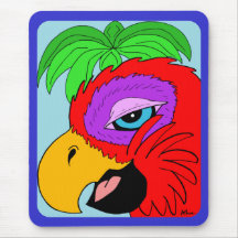 Tropisk papegoja Mousepad Musmatta