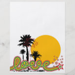 Tropisk reklamblad för solnedgång för sommar för k custom flyer