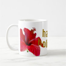 Tropisk röd blomma för glad helg mugg