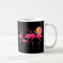 Tropiska Flamingokonstgåvor Kaffe Mugg