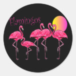 Tropiska Flamingokonstgåvor Klistermärken
