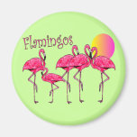 Tropiska Flamingokonstgåvor Magnet För Kylskåp