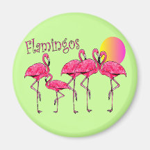Tropiska Flamingokonstgåvor Magnet För Kylskåp