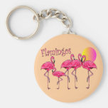Tropiska Flamingokonstgåvor Nyckel Ringar