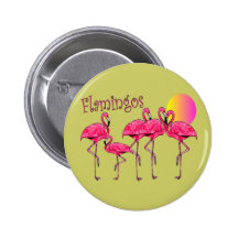 Tropiska Flamingokonstgåvor Pins