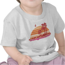 tropiskt party för palmträdhawaii bachelorette t-shirts