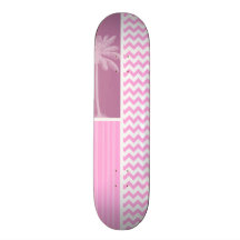 Tropiskt rosa sparremönster skate board deck