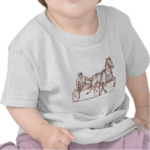 trotter för sulkyar för selevagnshästkapplöpning tee shirts