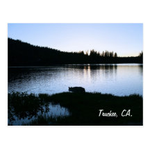 Truckee Ca.-vykort, prärievarg på berg sjön