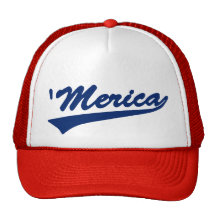 'Truckerkeps för vit & för blått för Merica Swoosh