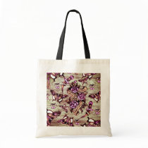 True Love Surfabilly butterfly pattern. tyg kassar