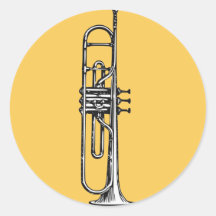 Trumpet Runda Klistermärken