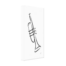 Trumpet Sträckta Kanvas Tryck