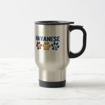 Tryck 1 för HAVANESE-pappatass Kaffe Mugg