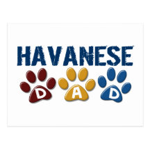 Tryck 1 för HAVANESE-pappatass Vykort