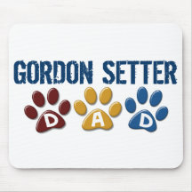 Tryck 1 för tass för pappa för GORDON SETTER Musmattor