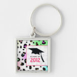 Tryck 2012 för studentenneonLeopard Keychain Nyckel Ring