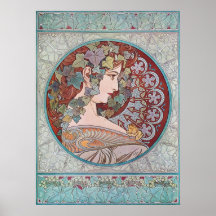 Tryck för affisch för Alphonse Mucha murgrönaart n