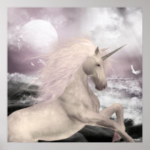 Tryck för änglarFae Unicorns Affischer