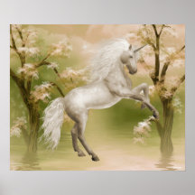 Tryck för änglarFae Unicorns Posters
