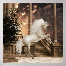 Tryck för änglarFae Unicorns Posters