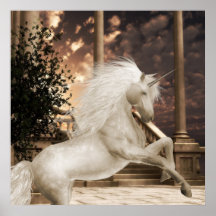 Tryck för änglarFae Unicorns Print