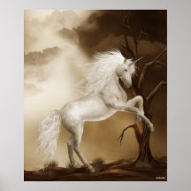 Tryck för änglarFae Unicorns Print