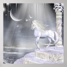 Tryck för änglarFae Unicorns Print