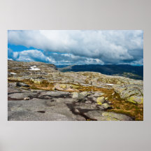 Tryck för bergplatåfoto. Norge Posters