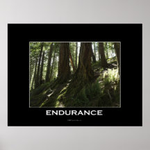 Tryck för foto för UTTÅLIGHETskog Motivational Print