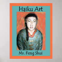 Tryck för Herr Feng Shui Haikukonst Affisch
