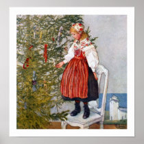 Tryck för konst för Carl Larsson julgranaffisch