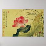 Tryck för konst för målning för lotusblommablomma  posters