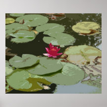 Tryck för Lilypads #1 Impressionismkonst Affisch
