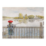 Tryck "för Lisbeth fiske" Carl Larsson konst Vykort