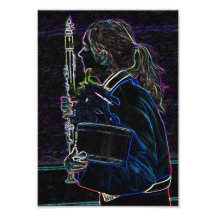 Tryck för marschClarinetistfoto
