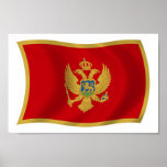 Tryck för Montenegro flaggaaffisch