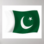 Tryck för Pakistan flaggaaffisch