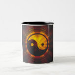 Tryck för vintageYin Yang symbol Kaffe Kopp