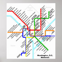 Tryck för Washington dc-metro Print