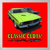 Tryck med "KLASSIKERN CUDAS!", design Affisch
