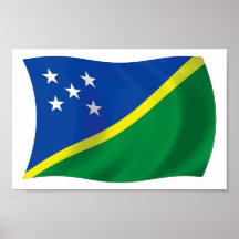 Trycket för Solomon Island flaggaaffisch