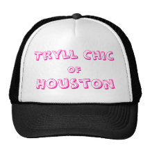 Tryll chic av Houston den svart hatten med rosa bo Kepsar