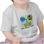 Tshirt för födelsedag för personligblåttgroda 1st tee shirt