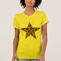tshirt för leopardtryckstjärna tröja