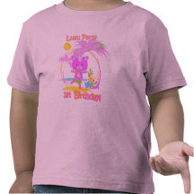 Tshirt för småbarn för födelsedag för Luau party 1 T Shirts