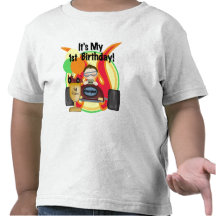 Tshirts och gåvor för födelsedag för tävlingbil 1s