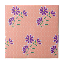 Tula belägger med tegel blom- Batik Keramiska Plattor