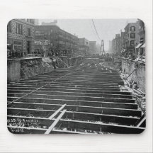 Tunnelbananutgrävning sjunde Ave New York City 191 Musmatta