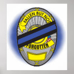 Tunt blålinjenemblem affischer
